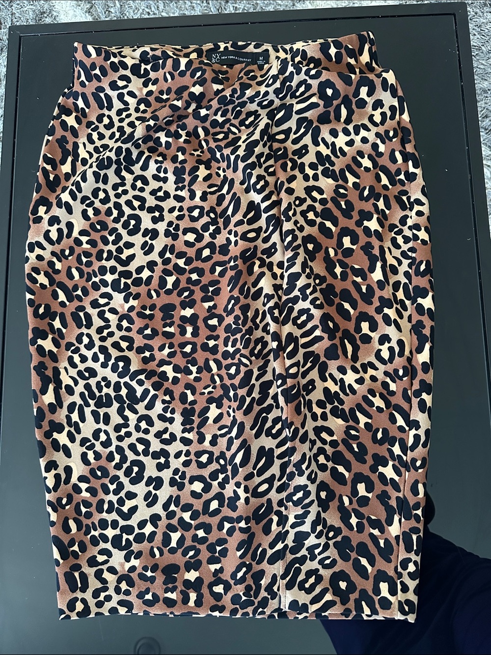 New York & Company Leopard Print Pencil Skirt - Brown & Black